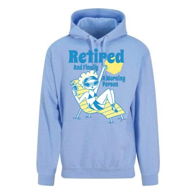 Retired And Finally A Morning Person Gift Unisex Surf Hoodie