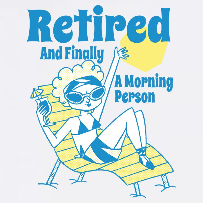 Retired And Finally A Morning Person Gift Cooling Performance Crew T-Shirt