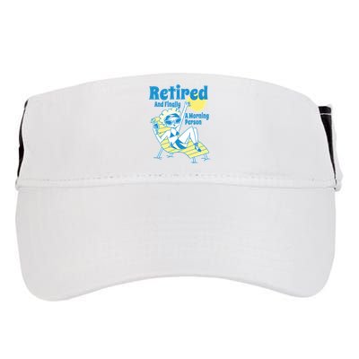 Retired And Finally A Morning Person Gift Adult Drive Performance Visor