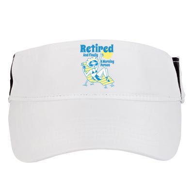 Retired And Finally A Morning Person Gift Adult Drive Performance Visor