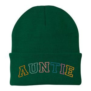 Retro Auntie For Sister, New Aunt Pregnancy Announcement Knit Cap Winter Beanie