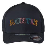 Retro Auntie For Sister, New Aunt Pregnancy Announcement Flexfit Unipanel Trucker Cap