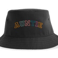 Retro Auntie For Sister, New Aunt Pregnancy Announcement Sustainable Bucket Hat