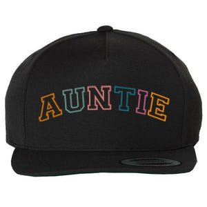 Retro Auntie For Sister, New Aunt Pregnancy Announcement Wool Snapback Cap