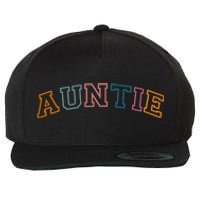 Retro Auntie For Sister, New Aunt Pregnancy Announcement Wool Snapback Cap