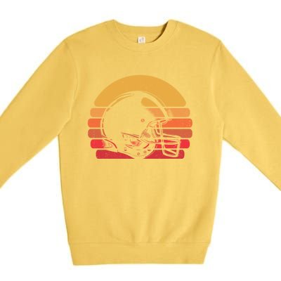 Retro American Football Team Gift Vintage Football Player Gift Premium Crewneck Sweatshirt