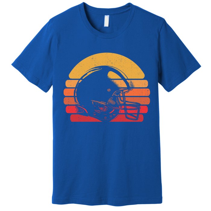 Retro American Football Team Gift Vintage Football Player Gift Premium T-Shirt