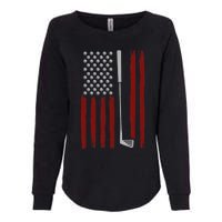 Retro American Flag Golf Gift for Golfer Funny Golf Club Womens California Wash Sweatshirt