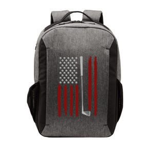 Retro American Flag Golf Gift for Golfer Funny Golf Club Vector Backpack