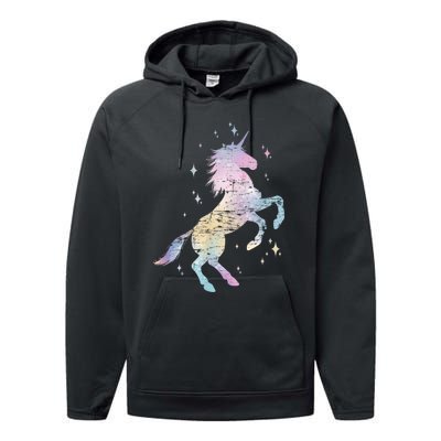 Rainbow Animal Fairy Unicorn Lover Girls Gift Unicorn Performance Fleece Hoodie