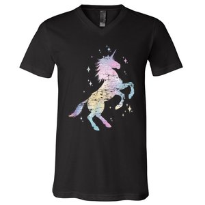 Rainbow Animal Fairy Unicorn Lover Girls Gift Unicorn V-Neck T-Shirt