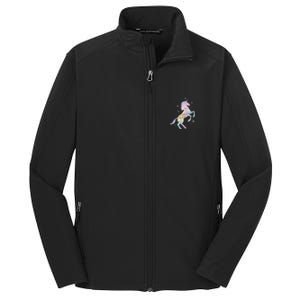 Rainbow Animal Fairy Unicorn Lover Girls Gift Unicorn Core Soft Shell Jacket