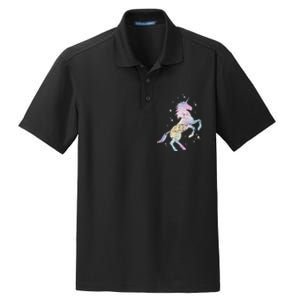 Rainbow Animal Fairy Unicorn Lover Girls Gift Unicorn Dry Zone Grid Polo