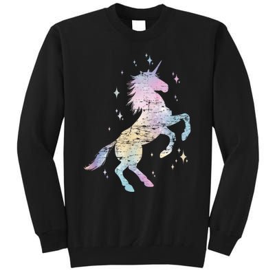 Rainbow Animal Fairy Unicorn Lover Girls Gift Unicorn Tall Sweatshirt