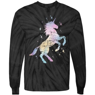 Rainbow Animal Fairy Unicorn Lover Girls Gift Unicorn Tie-Dye Long Sleeve Shirt