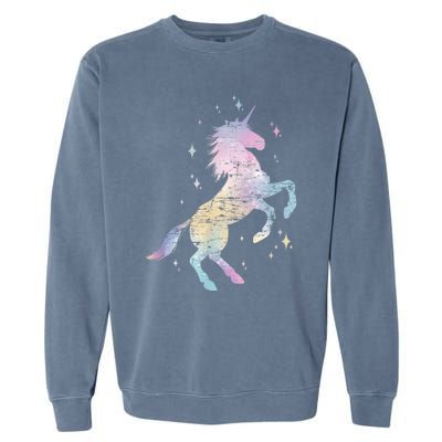 Rainbow Animal Fairy Unicorn Lover Girls Gift Unicorn Garment-Dyed Sweatshirt