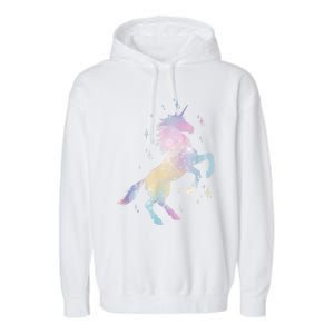 Rainbow Animal Fairy Unicorn Lover Girls Gift Unicorn Garment-Dyed Fleece Hoodie