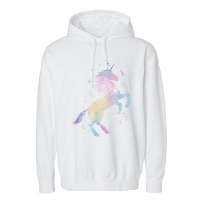 Rainbow Animal Fairy Unicorn Lover Girls Gift Unicorn Garment-Dyed Fleece Hoodie