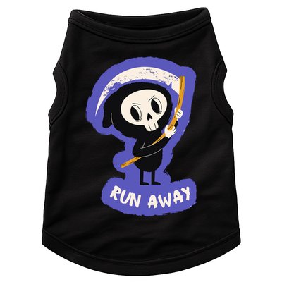 Run Away From The Reaper Cute Grim Reaper Doggie Tank