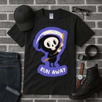 Run Away From The Reaper Cute Grim Reaper Tall T-Shirt