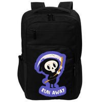 Run Away From The Reaper Cute Grim Reaper Impact Tech Backpack