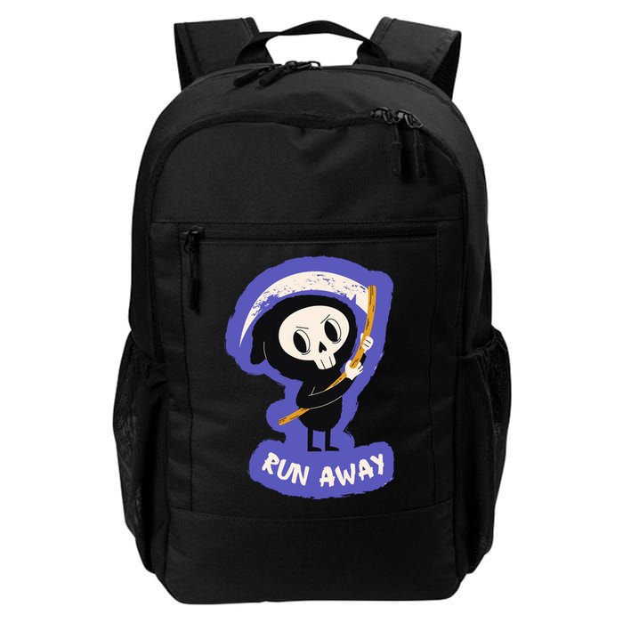 Run Away From The Reaper Cute Grim Reaper Backpack