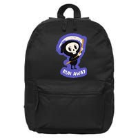Run Away From The Reaper Cute Grim Reaper 16 in Basic Backpack