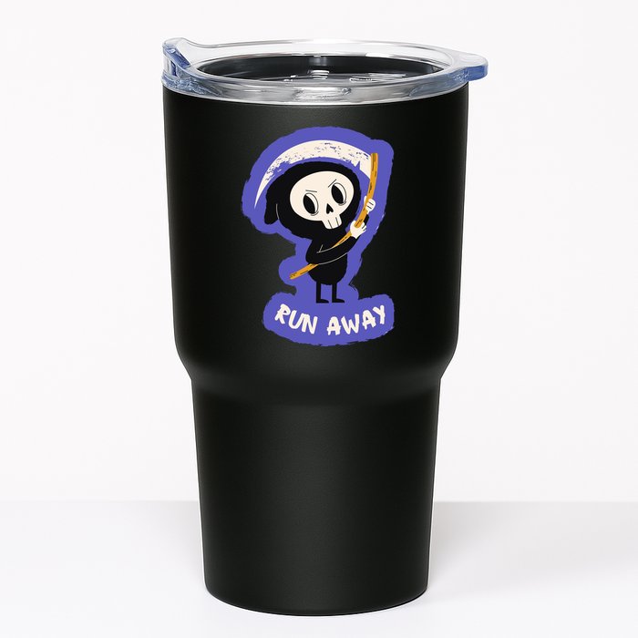 Run Away From The Reaper Cute Grim Reaper Tumbler
