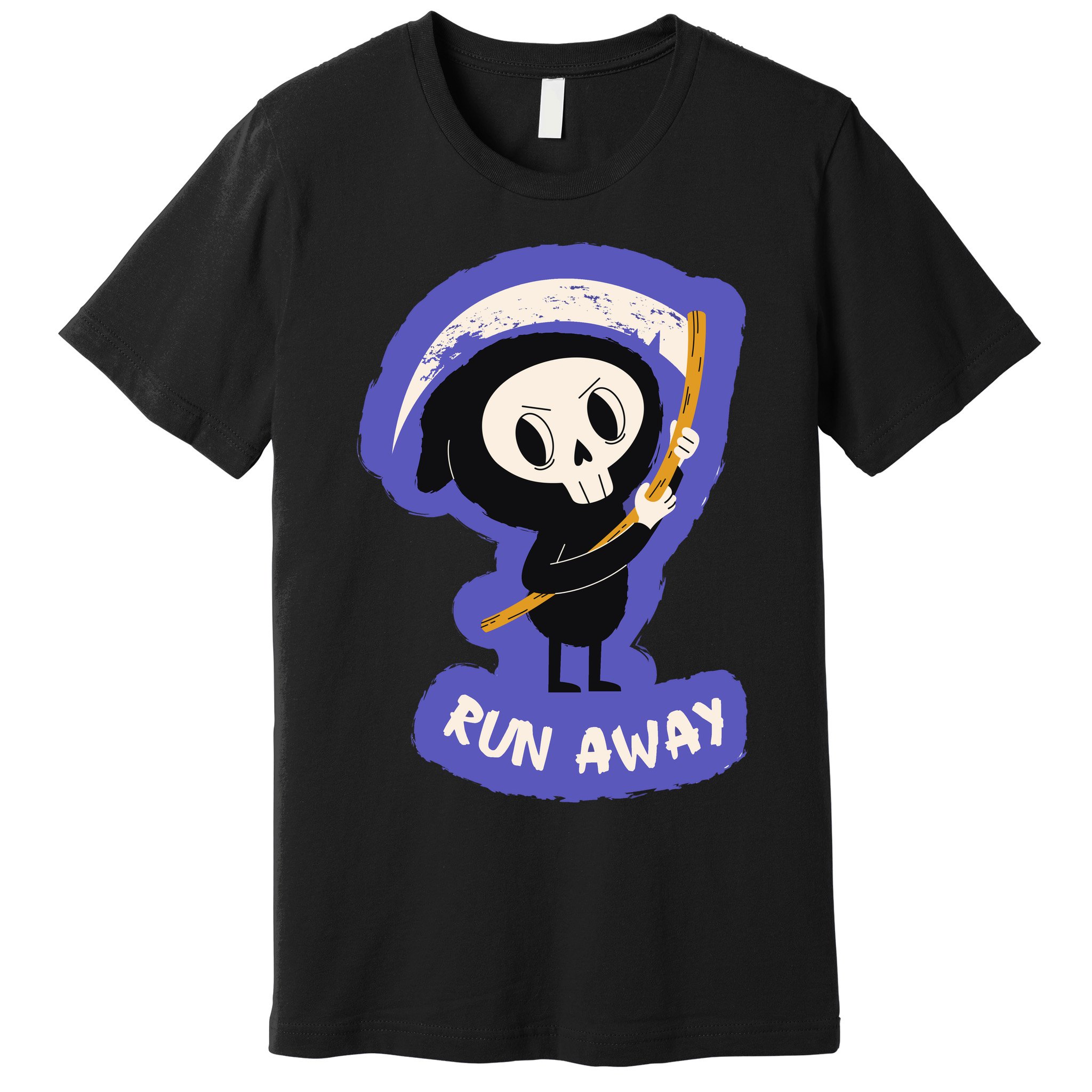 Run Away From The Reaper Cute Grim Reaper Premium T-Shirt