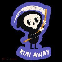 Run Away From The Reaper Cute Grim Reaper Sustainable Knit Beanie