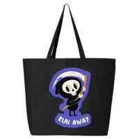 Run Away From The Reaper Cute Grim Reaper 25L Jumbo Tote