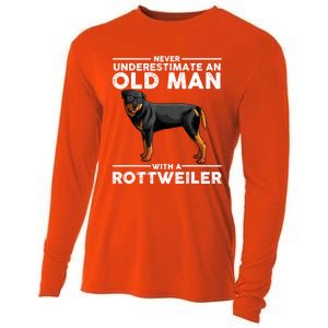 Rottweiler Art For Dad Grandpa Rottie Lover Rottweiler Cooling Performance Long Sleeve Crew