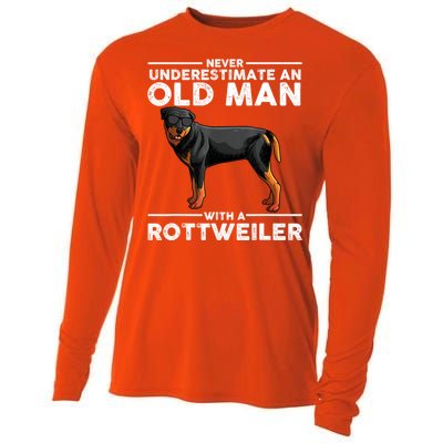 Rottweiler Art For Dad Grandpa Rottie Lover Rottweiler Cooling Performance Long Sleeve Crew