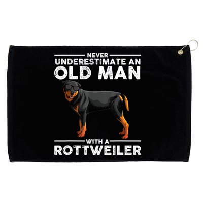 Rottweiler Art For Dad Grandpa Rottie Lover Rottweiler Grommeted Golf Towel