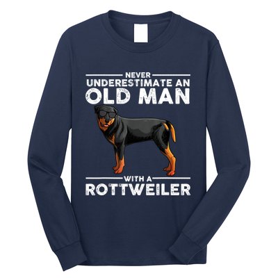 Rottweiler Art For Dad Grandpa Rottie Lover Rottweiler Long Sleeve Shirt