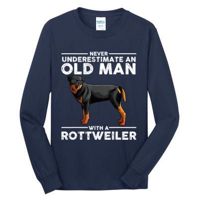 Rottweiler Art For Dad Grandpa Rottie Lover Rottweiler Tall Long Sleeve T-Shirt