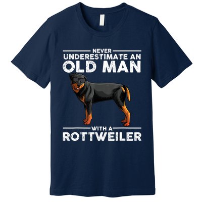 Rottweiler Art For Dad Grandpa Rottie Lover Rottweiler Premium T-Shirt