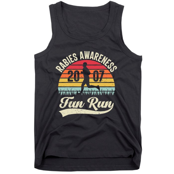 Rabies Awareness Fun Run Funny TV Comedy Running Tank Top