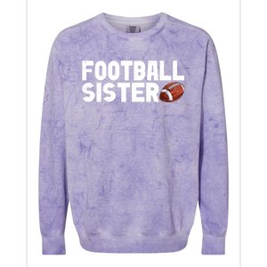 Retro American Football Sis Family Matching Sister Gift Colorblast Crewneck Sweatshirt