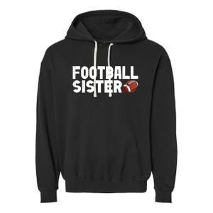 Retro American Football Sis Family Matching Sister Gift Garment-Dyed Fleece Hoodie