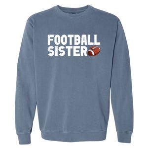 Retro American Football Sis Family Matching Sister Gift Garment-Dyed Sweatshirt