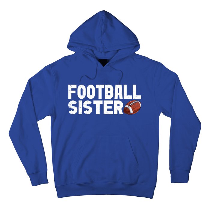 Retro American Football Sis Family Matching Sister Gift Hoodie