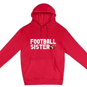 Retro American Football Sis Family Matching Sister Gift Premium Pullover Hoodie