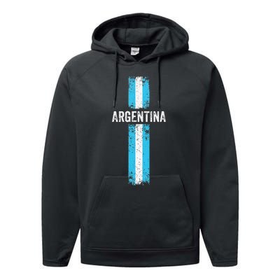 retro Argentina flag Soccer Jersey Argentina Fan Performance Fleece Hoodie