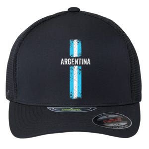 retro Argentina flag Soccer Jersey Argentina Fan Flexfit Unipanel Trucker Cap