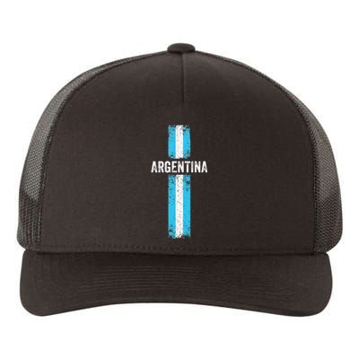 retro Argentina flag Soccer Jersey Argentina Fan Yupoong Adult 5-Panel Trucker Hat