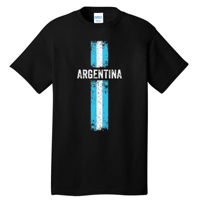 retro Argentina flag Soccer Jersey Argentina Fan Tall T-Shirt