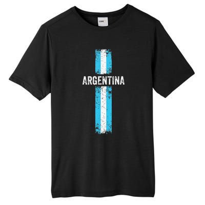 retro Argentina flag Soccer Jersey Argentina Fan Tall Fusion ChromaSoft Performance T-Shirt