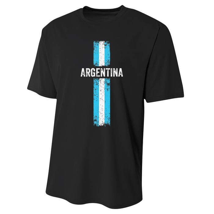 retro Argentina flag Soccer Jersey Argentina Fan Performance Sprint T-Shirt