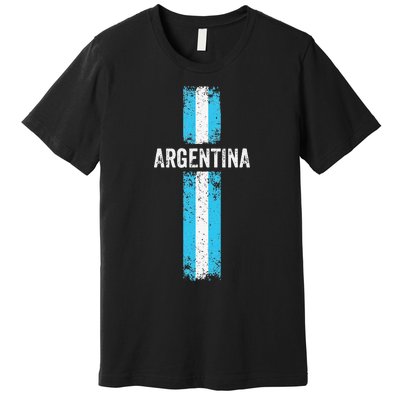 retro Argentina flag Soccer Jersey Argentina Fan Premium T-Shirt